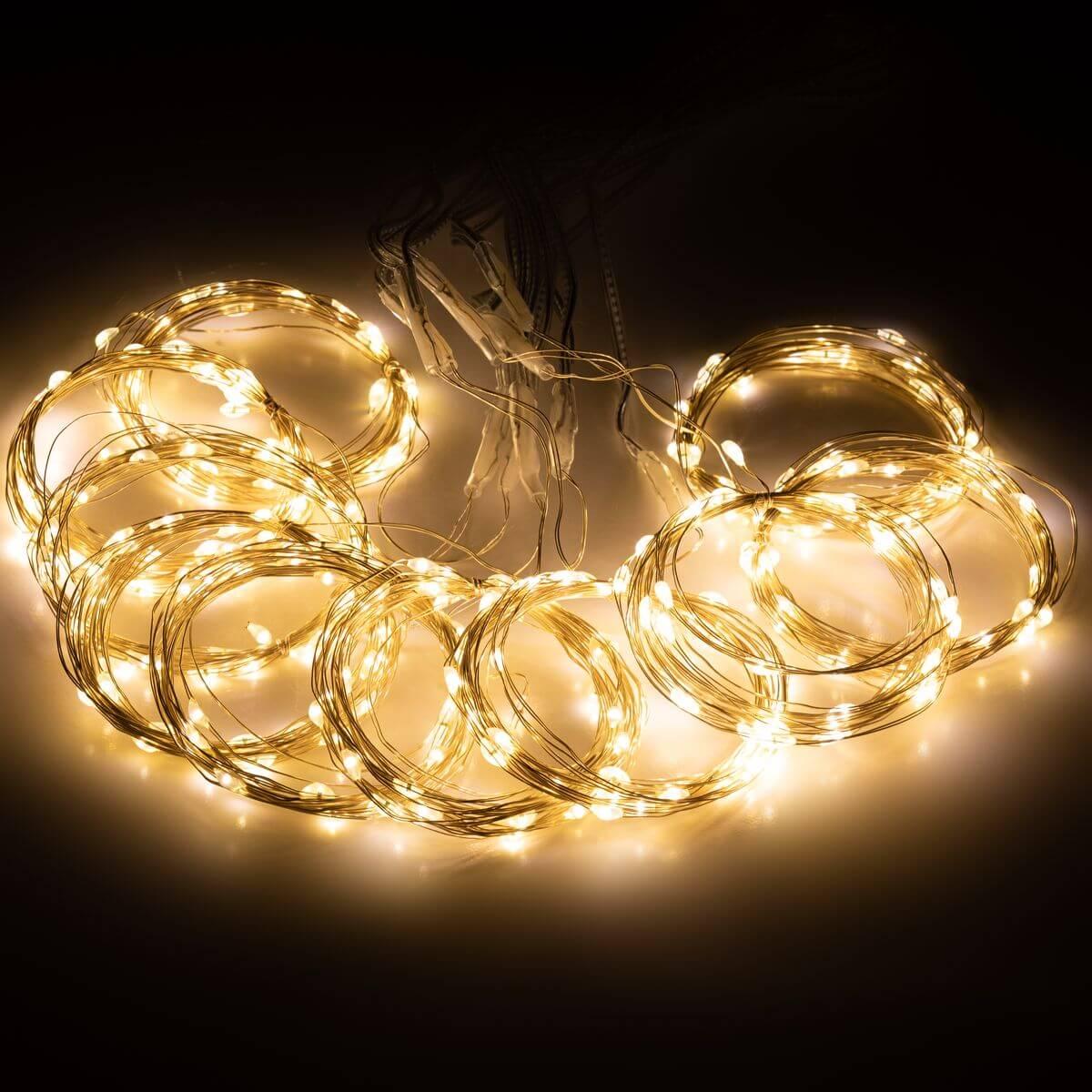 фото светодиодная гирлянда эра занавес 220v динамичный теплый белый - zw б0055999 | 220svet.ru