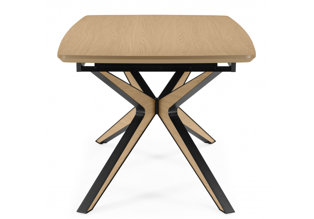 фото стол деревянный раскладной 160(220)x90 woodville roxy светлый дуб 15875 | 220svet.ru