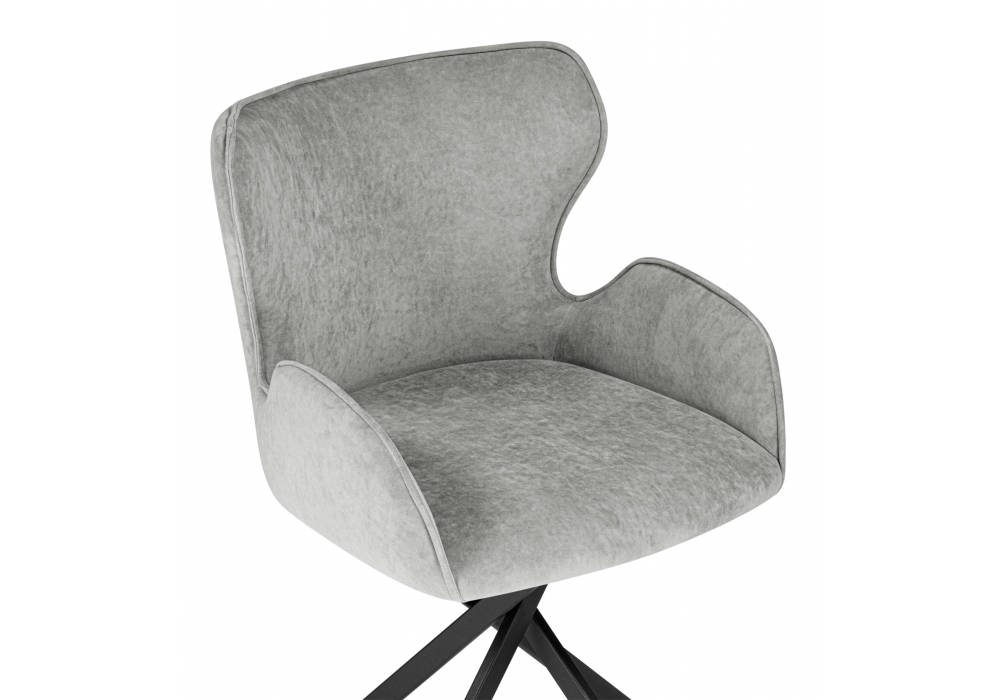 фото стул на металлокаркасе woodville карлайл антрацитовый brendy stone 28 / черный 615181 | 220svet.ru