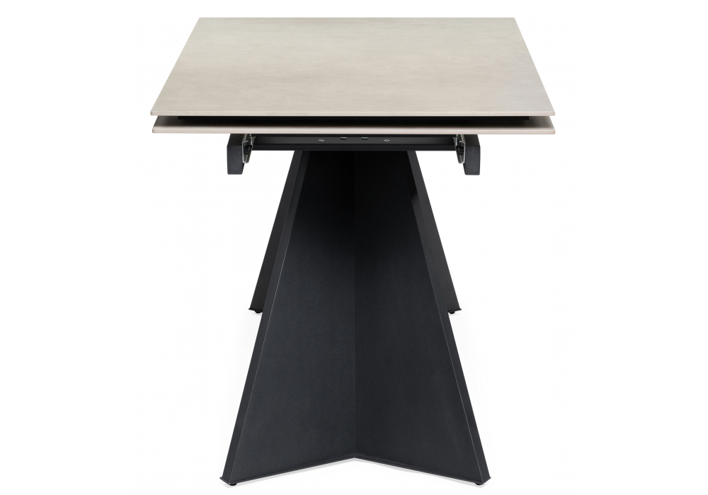фото керамический стол раскладной woodville ливи бежевый/черный 588024 | 220svet.ru