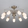 Миниатюра фото потолочная люстра со стеклянными плафонами eurosvet ginevra 22080/9 античная бронза | 220svet.ru