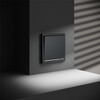 Миниатюра фото проходной переключатель встраиваемый одноклавишный с подсветкой 10а voltum s70 vls010407 (графит) | 220svet.ru