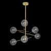 Миниатюра фото люстра на штанге delight collection globe mobile 6a gold | 220svet.ru