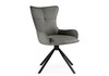 Миниатюра фото стул на металлокаркасе поворотный woodville chicago light gray / black 15830 | 220svet.ru