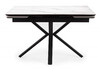 Миниатюра фото керамический стол раскладной 120(180)х80 woodville старлайт snow alpin / черный 622888 | 220svet.ru
