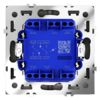 Миниатюра фото проходной переключатель встраиваемый двухклавишный с подсветкой 10а voltum s70 vls020406 (титан) | 220svet.ru