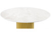 Миниатюра фото керамический стол woodville барел 110 onyx bianco soft satin / золотой 625670 | 220svet.ru