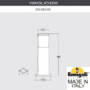 Миниатюра фото ландшафтный фонарь fumagalli virgilio 500 ds3.563.000.wyf1r | 220svet.ru