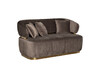 Миниатюра фото диван двухместный велюр коричневый garda decor 102an-div-1302-kor | 220svet.ru