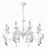 Миниатюра фото подвесная люстра arte lamp angelina a5349lm-8wh | 220svet.ru