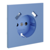 Миниатюра фото накладка для розетки с заземлением и защитными шторками, с usb a+a voltum s70 vls000915 (деним) | 220svet.ru