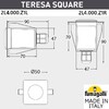Миниатюра фото уличный встраиваемы светильник fumagalli teresa square 2l4.000.000.lxz1l | 220svet.ru