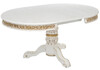 Миниатюра фото стол деревянный раскладной woodville лорд молочный / золотая патина 615199 | 220svet.ru