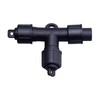 Миниатюра фото соединитель т-образный для гирлянд uniel utc-f90 y3 black ul-00013228 | 220svet.ru