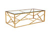 Миниатюра фото стол журнальный прозр.стекло/золото garda decor gy-ct2051214gold | 220svet.ru