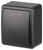 Миниатюра фото выключатель эра эксперт 11-1202-05 с подсветкой ip20 10ах-250в оу антрацит б0063044 | 220svet.ru