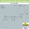 Миниатюра фото светильник уличный настенный fumagalli midipilar/globe 400 modern g41.254.000.lye27 | 220svet.ru