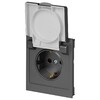 Миниатюра фото розетка эра arktik 16-2103-06 с заземлением 2p+e schuko со шторками с крышкой 16а-250в графит б0070439 | 220svet.ru