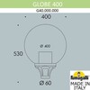 Миниатюра фото фонарь на столб fumagalli globe 400 g40.b40.000.aye27 | 220svet.ru