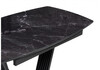 Миниатюра фото стол стеклянный раскладной woodville вейл 140(180)х80 черный мрамор / черный 612192 | 220svet.ru