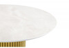 Миниатюра фото керамический стол woodville барел 110 onyx bianco soft satin / золотой 625670 | 220svet.ru