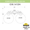 Миниатюра фото светильник уличный настенный fumagalli porpora/g300 g30.141.000.wze27dn | 220svet.ru