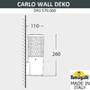 Миниатюра фото светильник уличный настенный fumagalli carlo deco wall dr3.570.000.axu1l | 220svet.ru