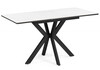 Миниатюра фото керамический стол 100(130)x70 раскладной woodville гардинг белый мрамор / черный 676462 | 220svet.ru